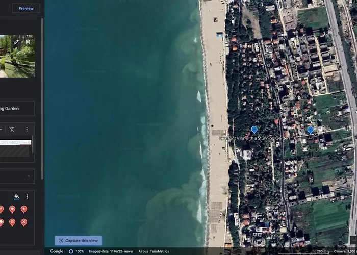 Seafront With A Stunning Garden